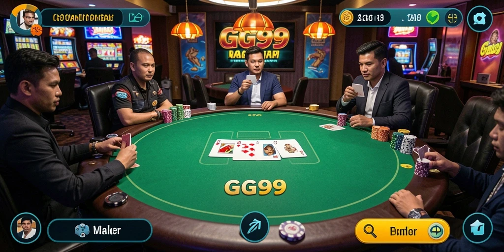 Tampilan menarik dari gameplay Poker GG99 yang seru.