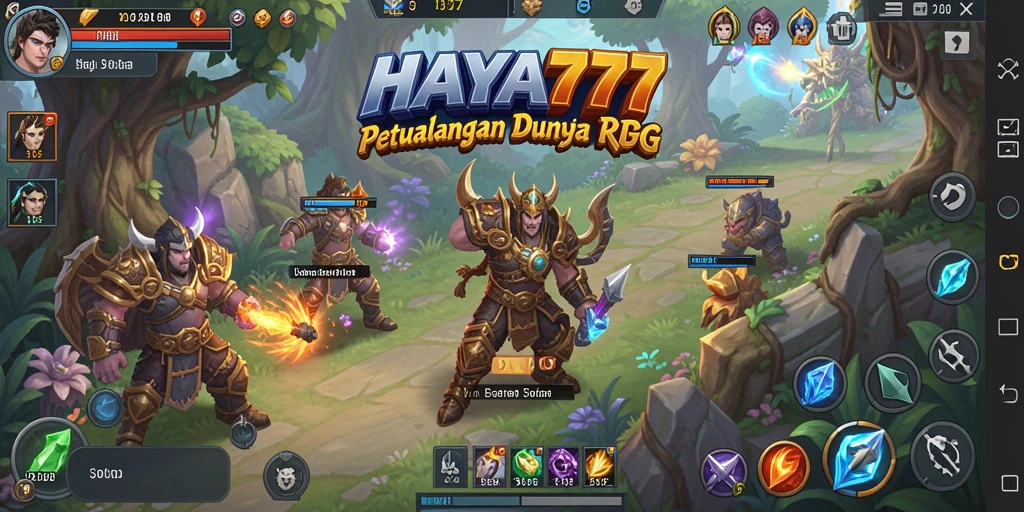 Menampilkan pertempuran seru dan karakter unik dalam permainan RPG.