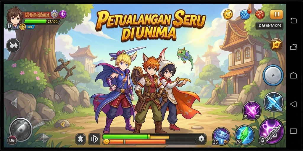 Screenshot utama ID66 menampilkan pertarungan karakter anime yang epik.