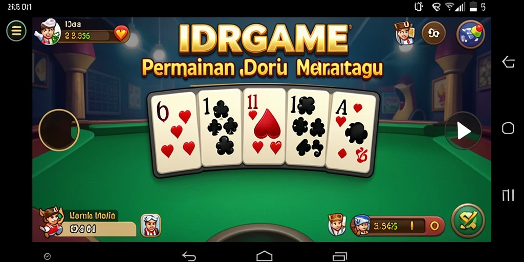 Tampilan gameplay seru IDRGAME di tengah kompetisi Domino.