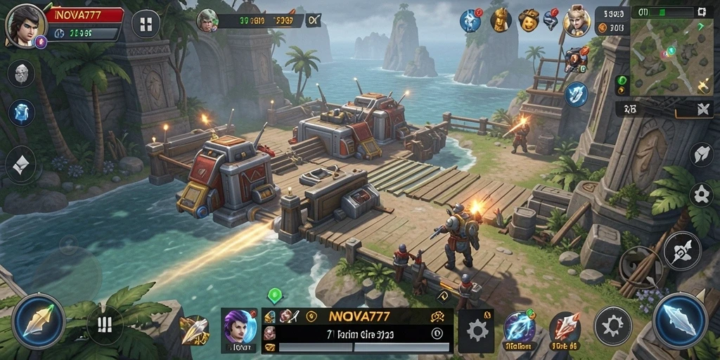 Screenshot LNOVA777 menampilkan aksi strategi yang intens dan mendebarkan.