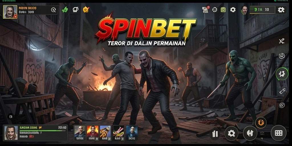 Tampilan gameplay SPINBET yang mencekam dan penuh teror.